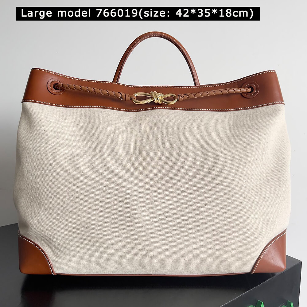 B0tt*ga Ven*ta Andiamo Canvas Handbag(HIGH-END GRADE)