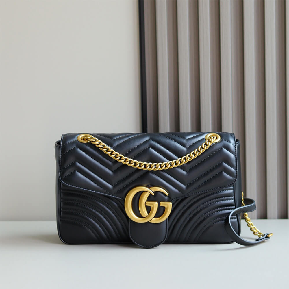 GG Marmont medium matelasse shoulder bag(HIGH-END GRADE)