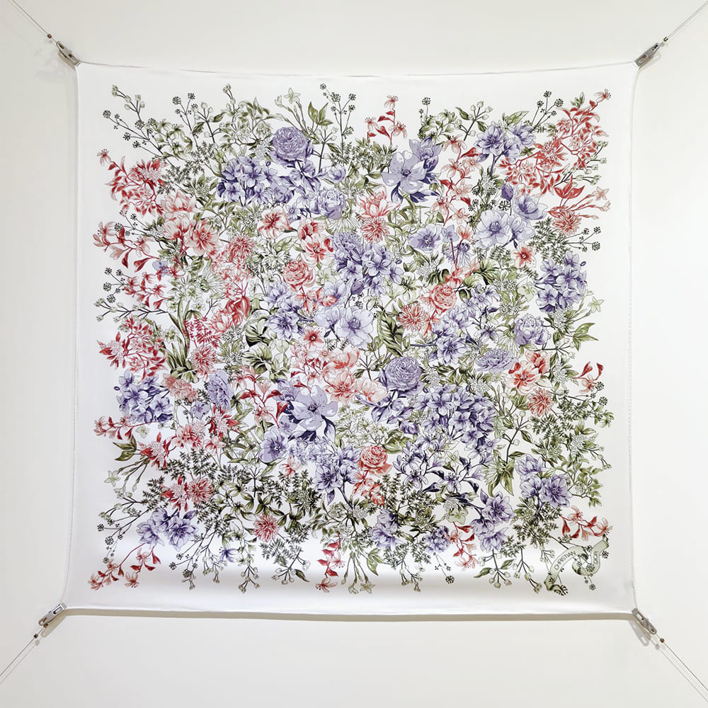 D10r D-Floral 90 square scarf