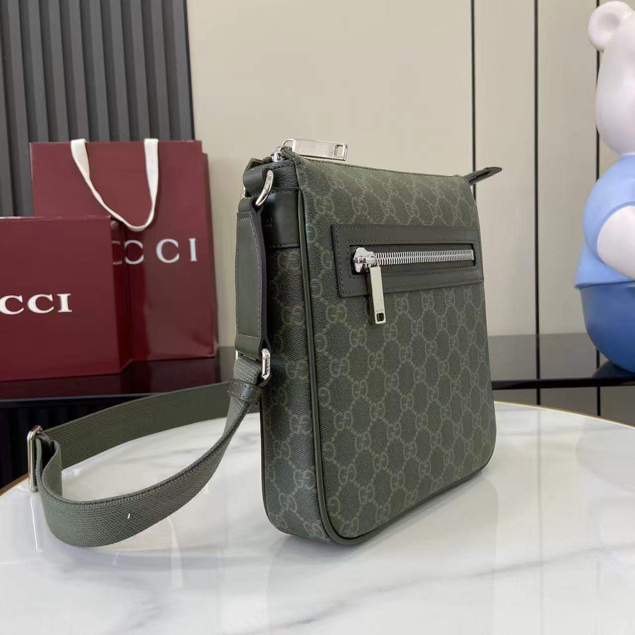 GG Black small messenger bag(HIGH-END GRADE)