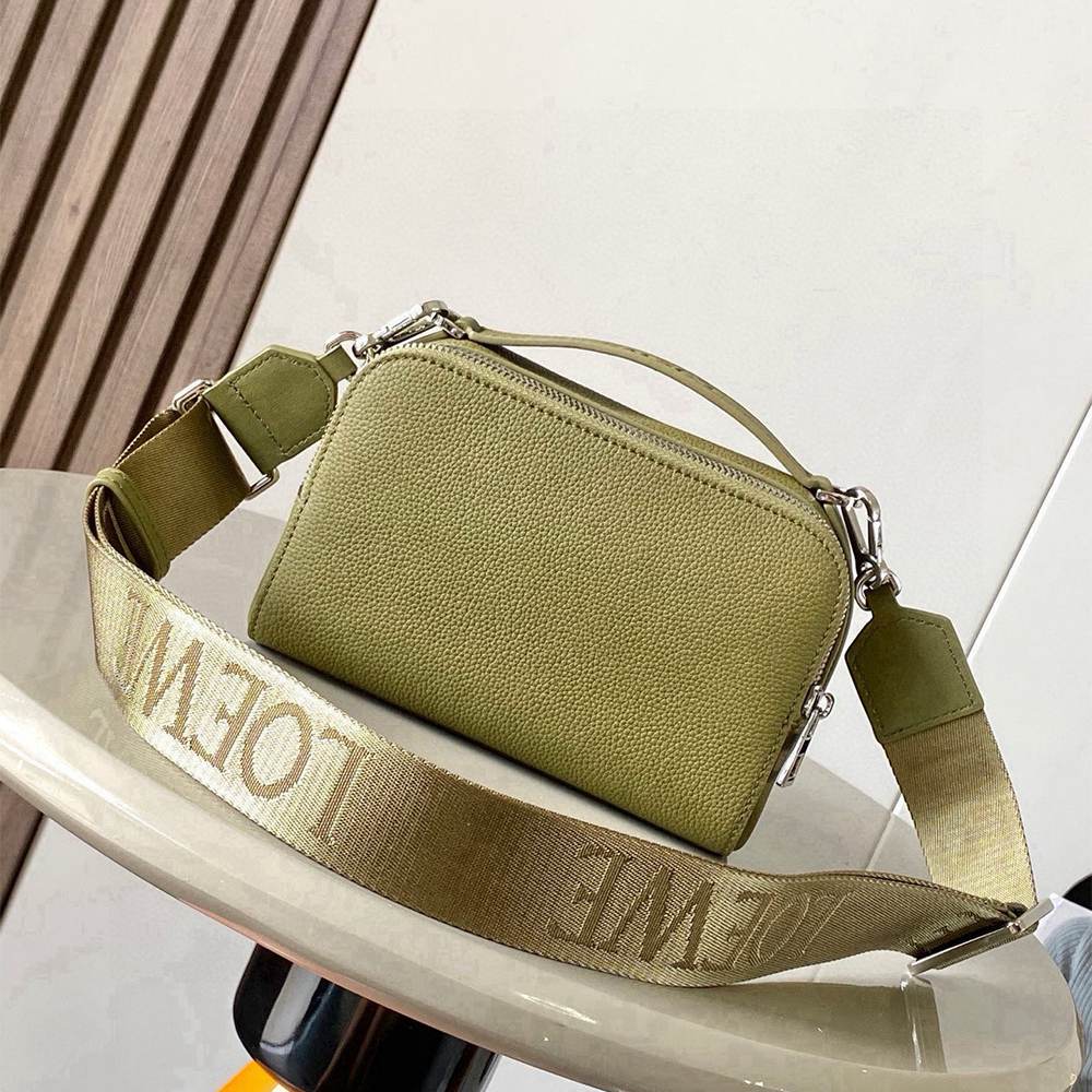 L0ew* Mini crossbody camera bag in soft grained calfskin(HIGH-END GRADE)