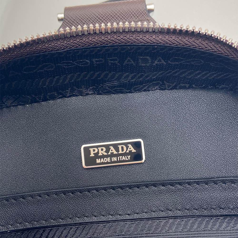 Pra*a Brique Saffiano leather bag(HIGH-END GRADE)