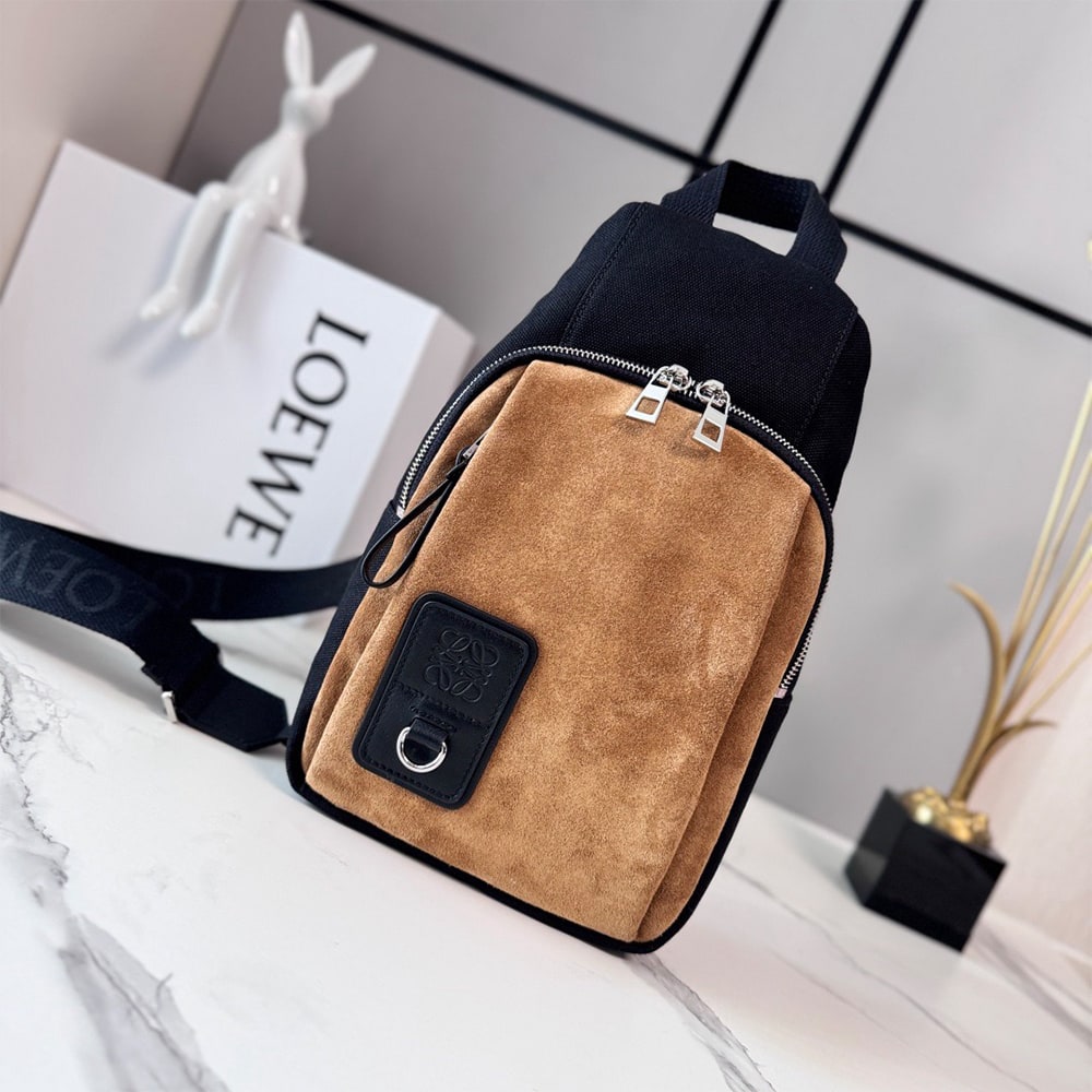 L0ew* Flex sling in canvas and suede (HIGH-END GRADE)