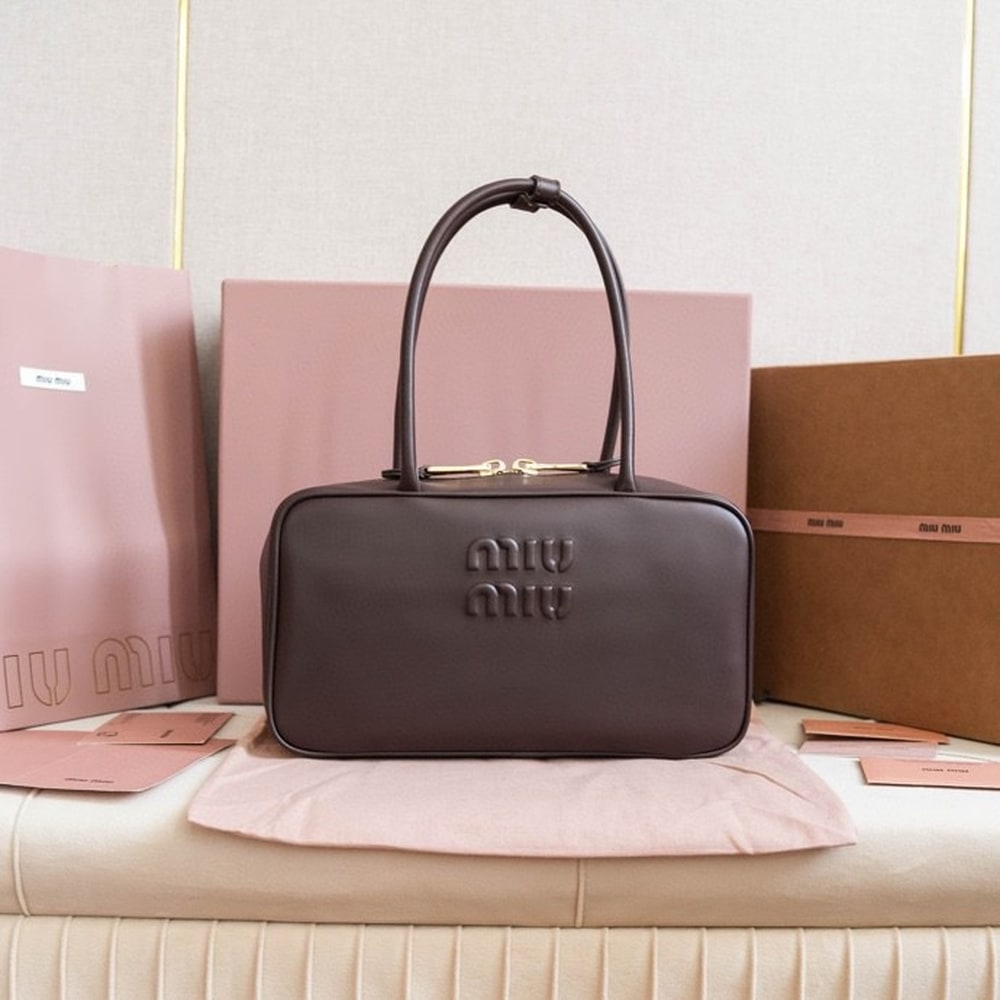 M1um1u Medium Beau leather top-handle bag(HIGH-END GRADE)