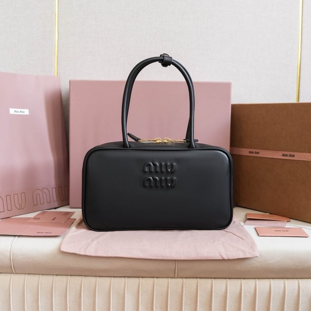 M1um1u Medium Beau leather top-handle bag(HIGH-END GRADE)