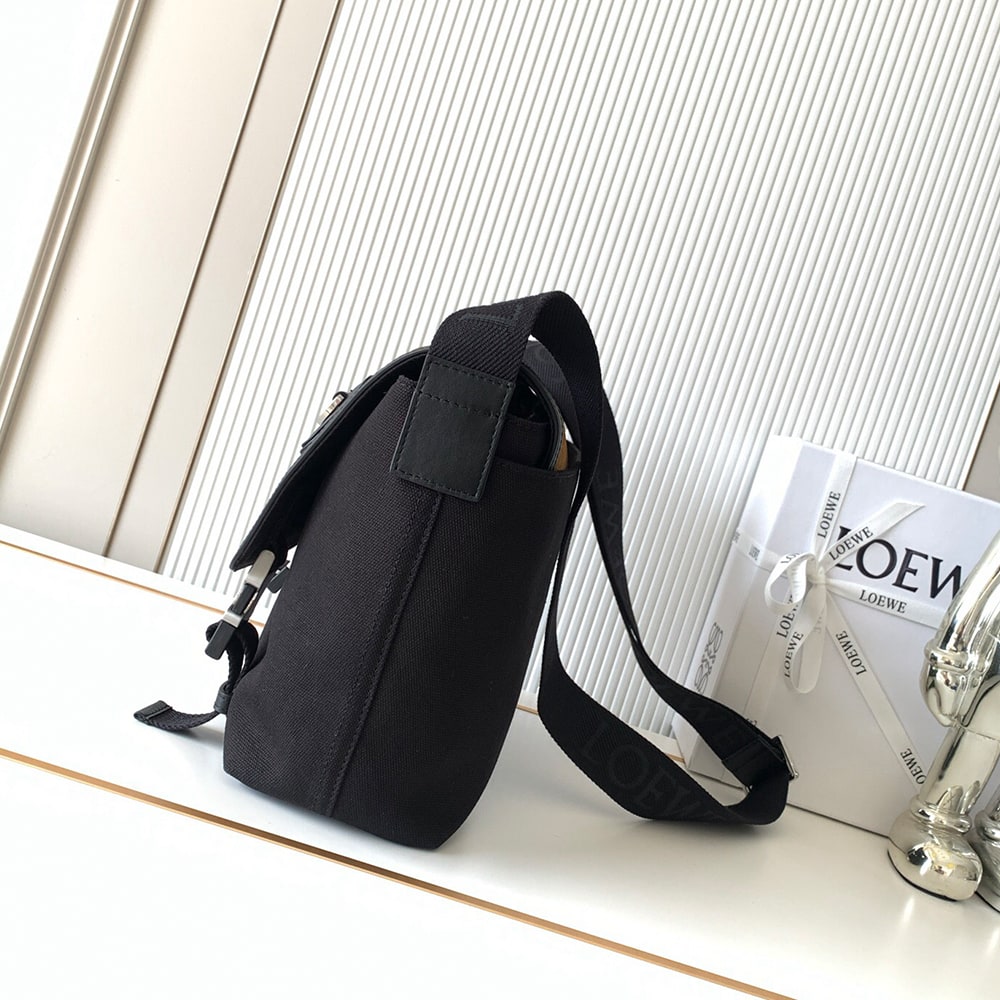 L0ew* Medium Flex messenger in canvas and brushed (HIGH-END GRADE)