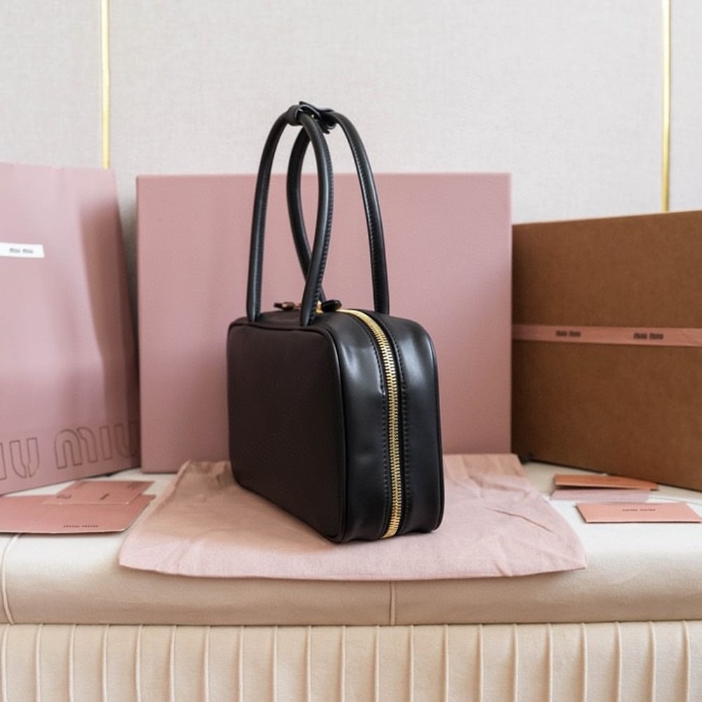 M1um1u Medium Beau leather top-handle bag(HIGH-END GRADE)