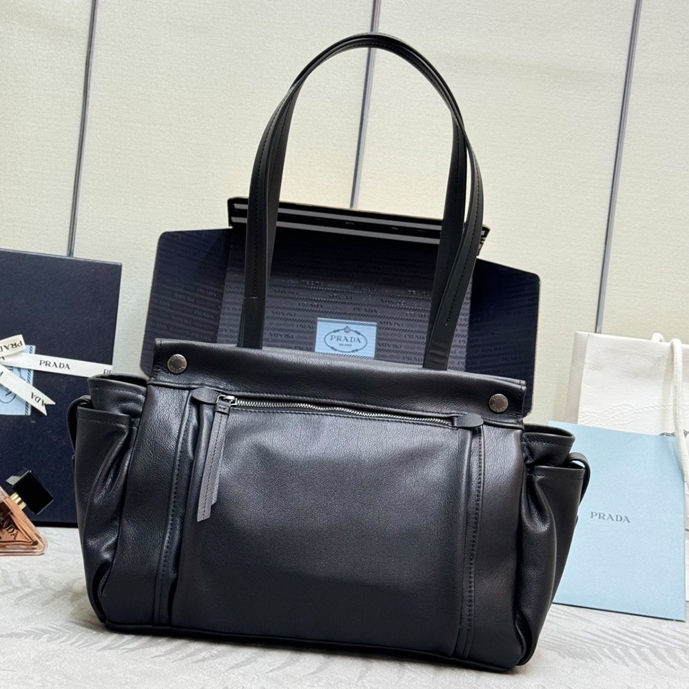 Pra*a Route large leather tote bag(HIGH-END GRADE)