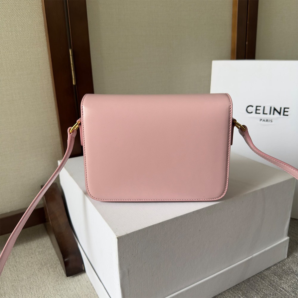 Ce1i*e TEEN TRIOMPHE BAG IN shiny calfskin(HIGH-END GRADE)