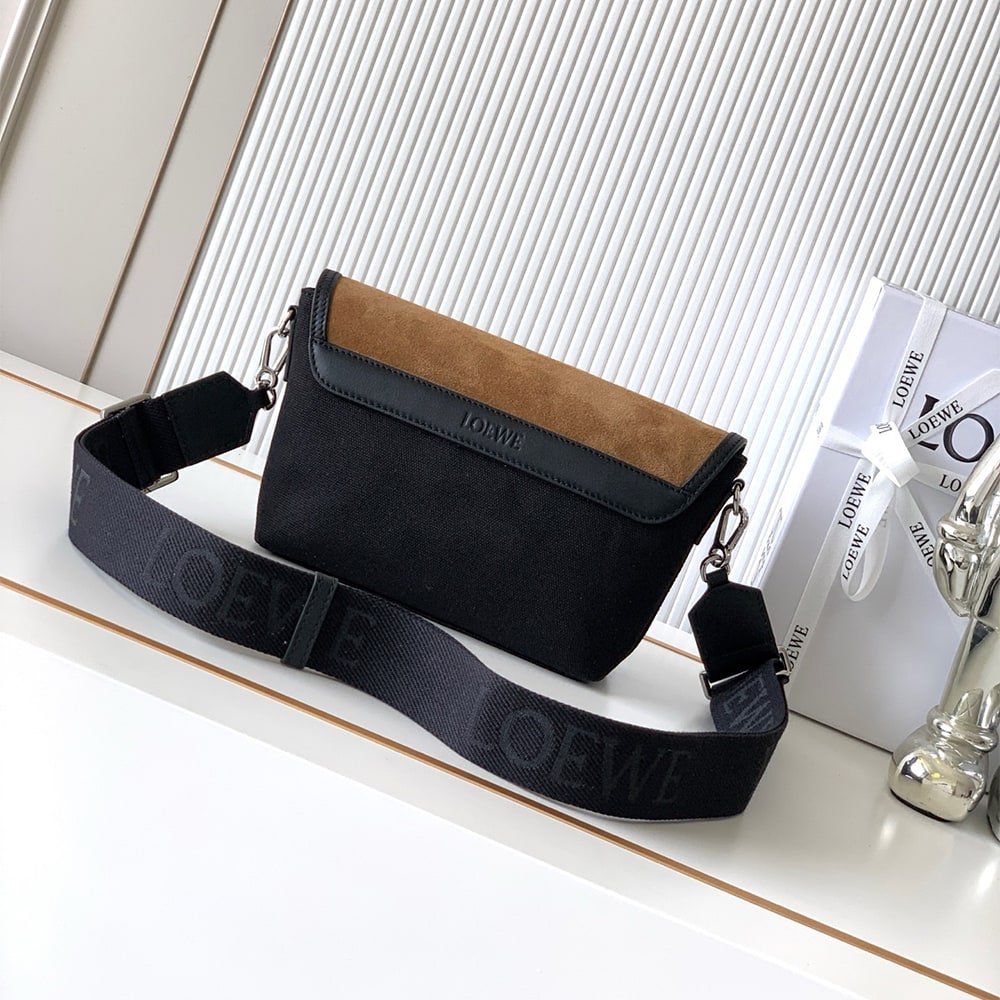 L0ew* Mini Flex messenger in canvas and suede (HIGH-END GRADE)