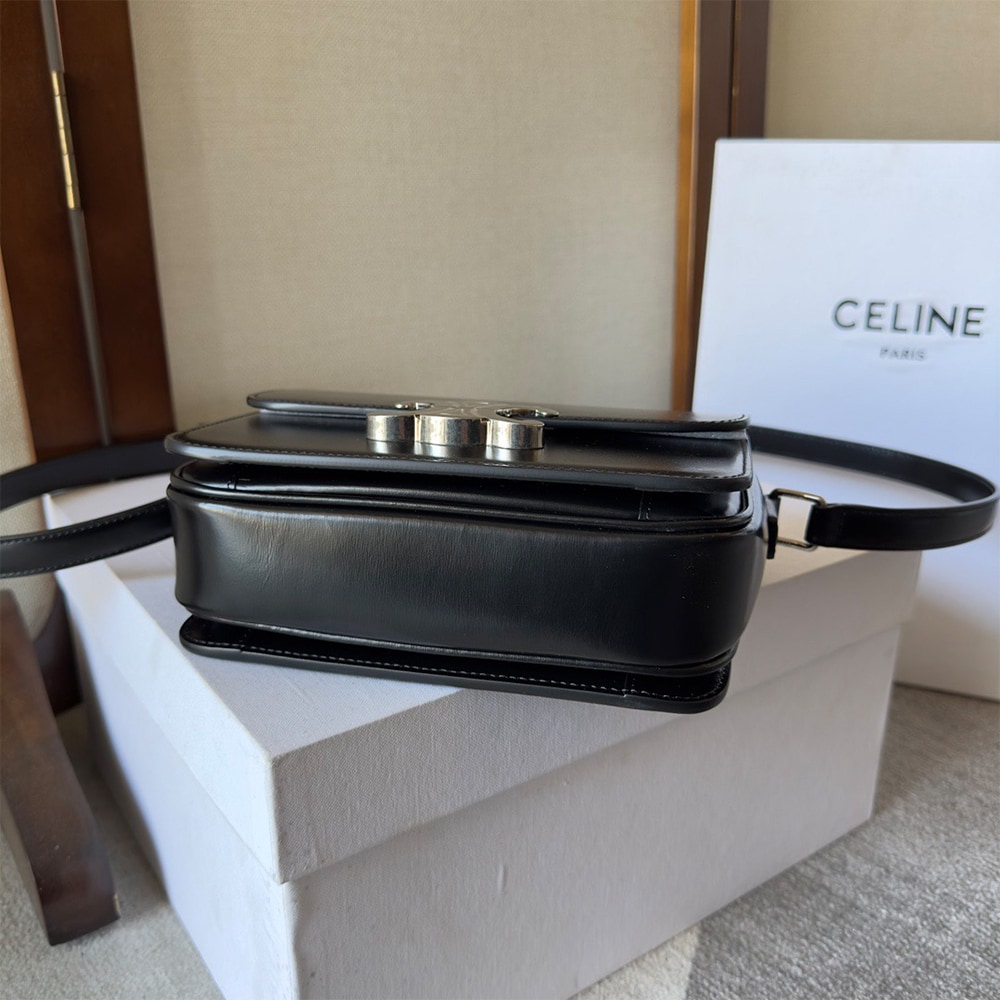 Ce1i*e TEEN TRIOMPHE BAG IN shiny calfskin(HIGH-END GRADE)