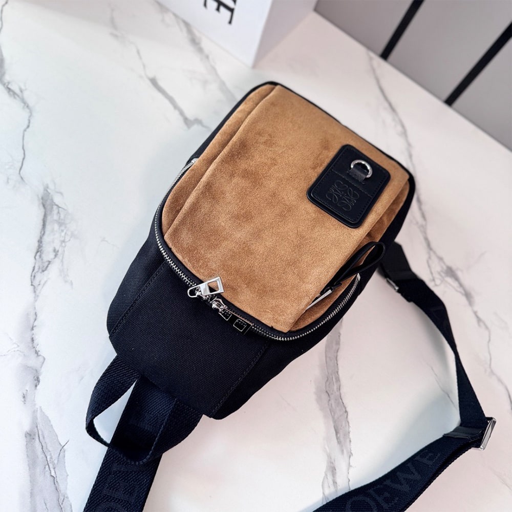 L0ew* Flex sling in canvas and suede (HIGH-END GRADE)