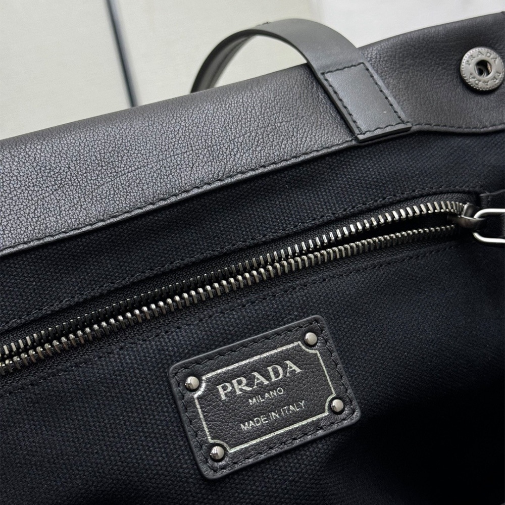Pra*a Route medium leather tote bag(HIGH-END GRADE)