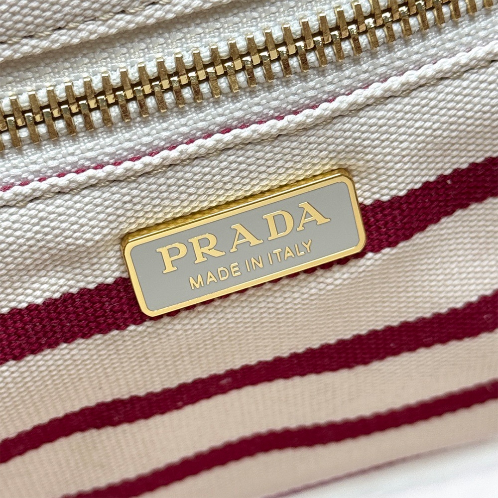 Pra*a Jardiniere mini cotton canvas handbag(HIGH-END GRADE)