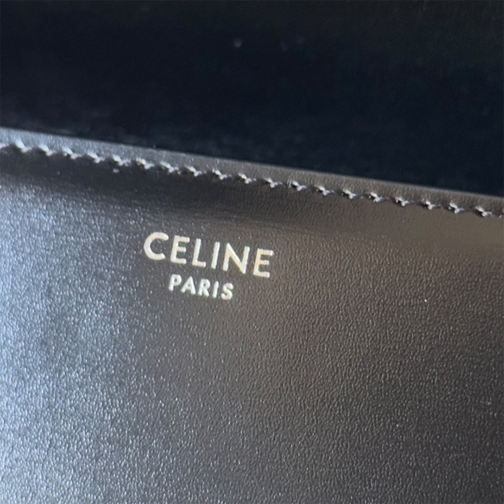 Ce1i*e TEEN TRIOMPHE BAG IN shiny calfskin(HIGH-END GRADE)