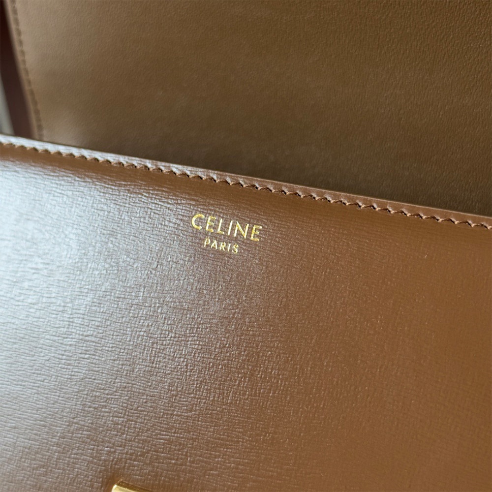 Ce1i*e TEEN TRIOMPHE BAG IN shiny calfskin(HIGH-END GRADE)