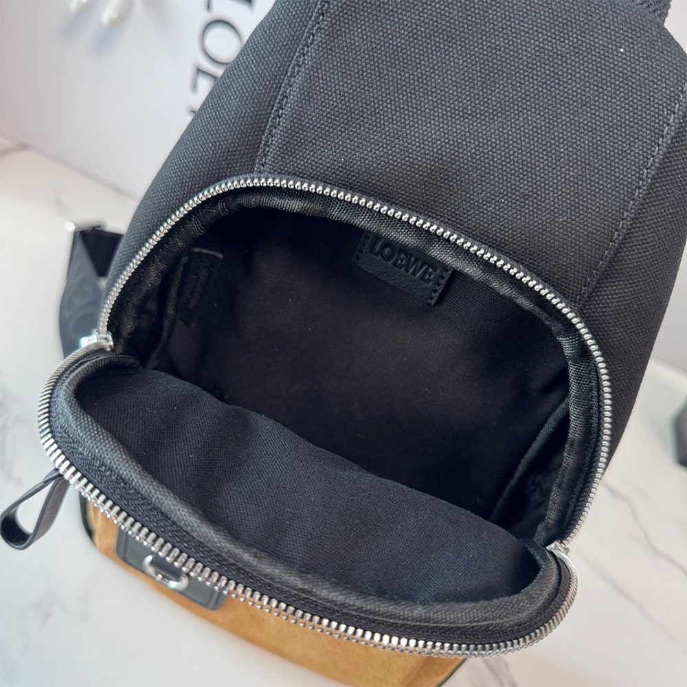 L0ew* Flex sling in canvas and suede (HIGH-END GRADE)