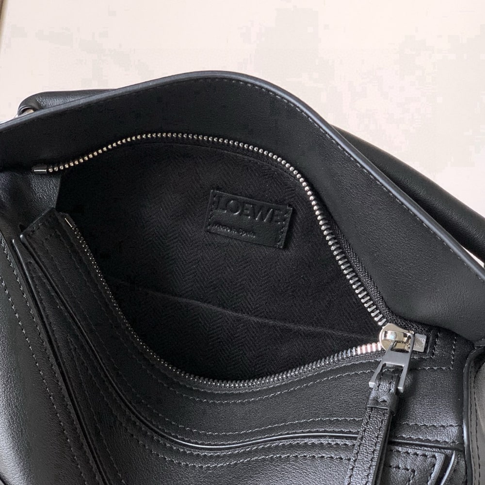 L0ew* Small Puzzle Biker bag in shiny calfskin (HIGH-END GRADE)
