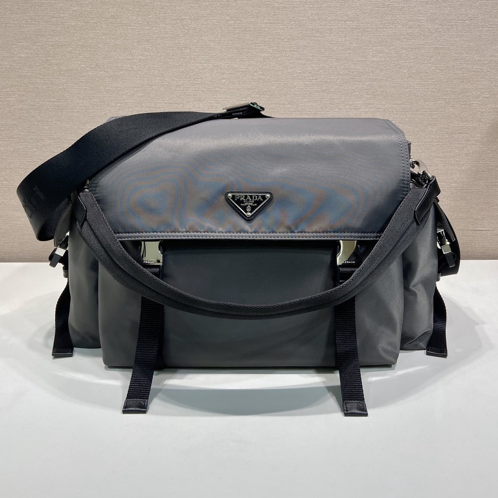 Pra*a Explore Re-Nylon and leather bag(HIGH-END GRADE)