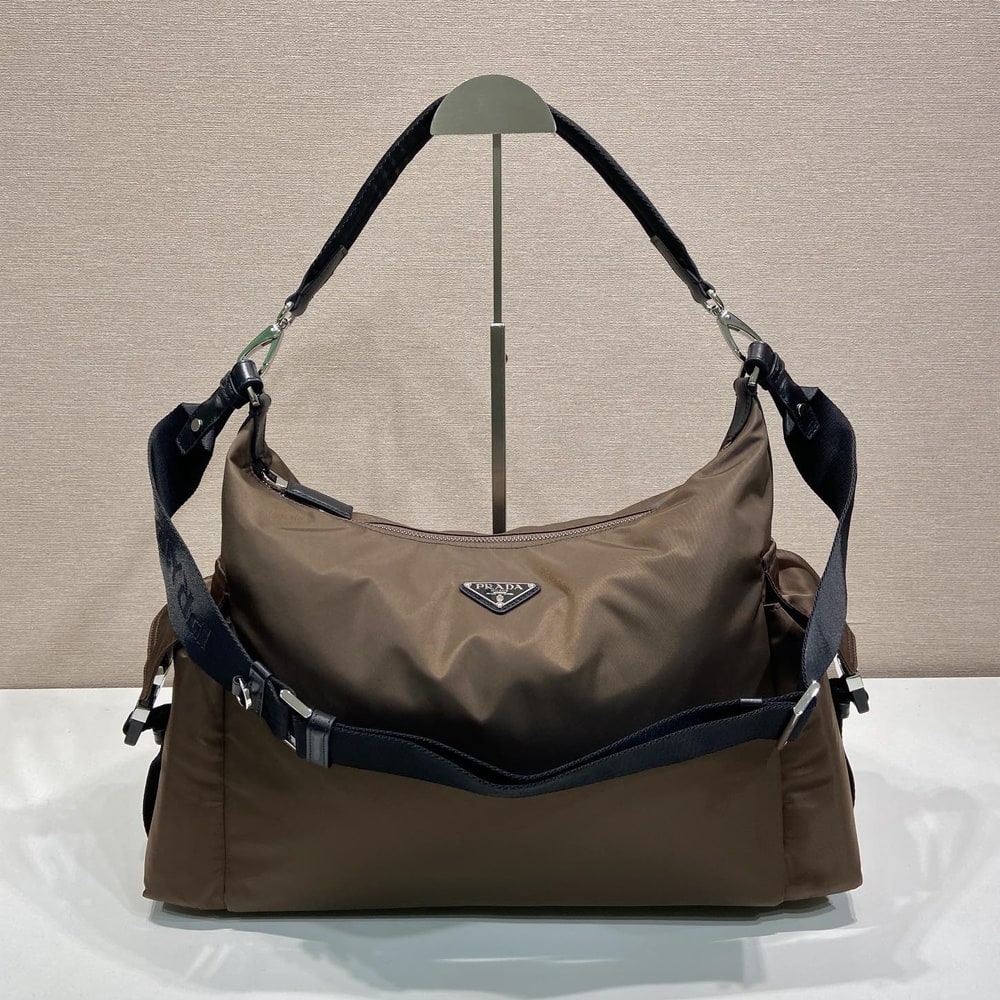 Pra*a Explore Re-Nylon and leather bag(HIGH-END GRADE)