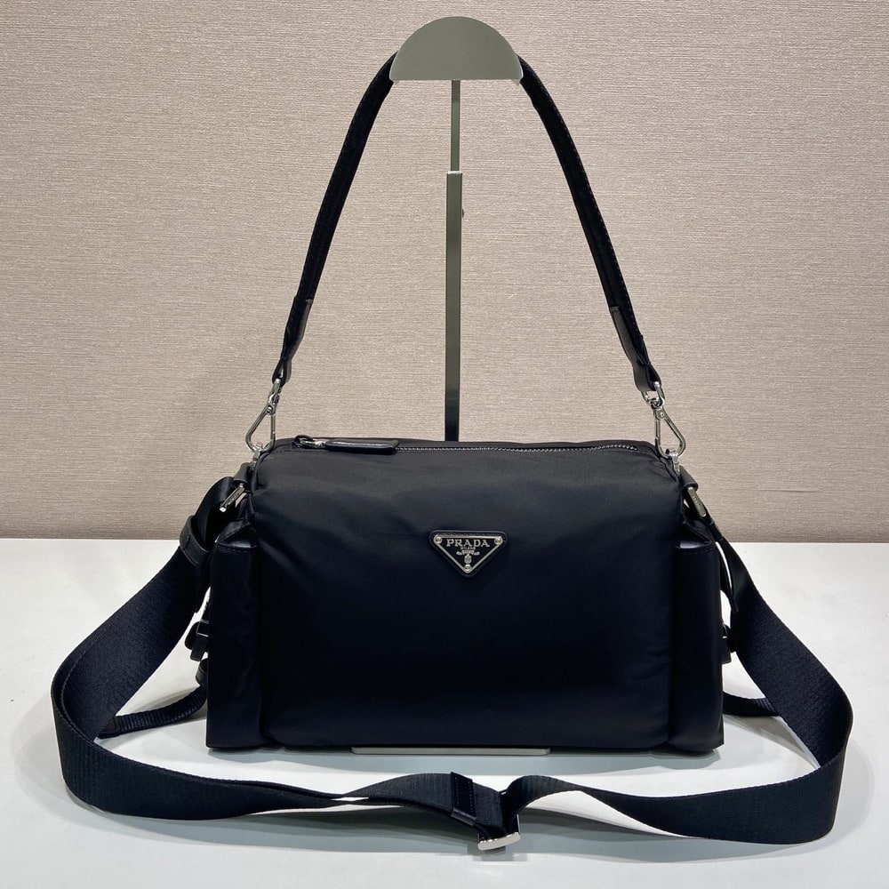 Pra*a Explore Re-Nylon and leather bag(HIGH-END GRADE)