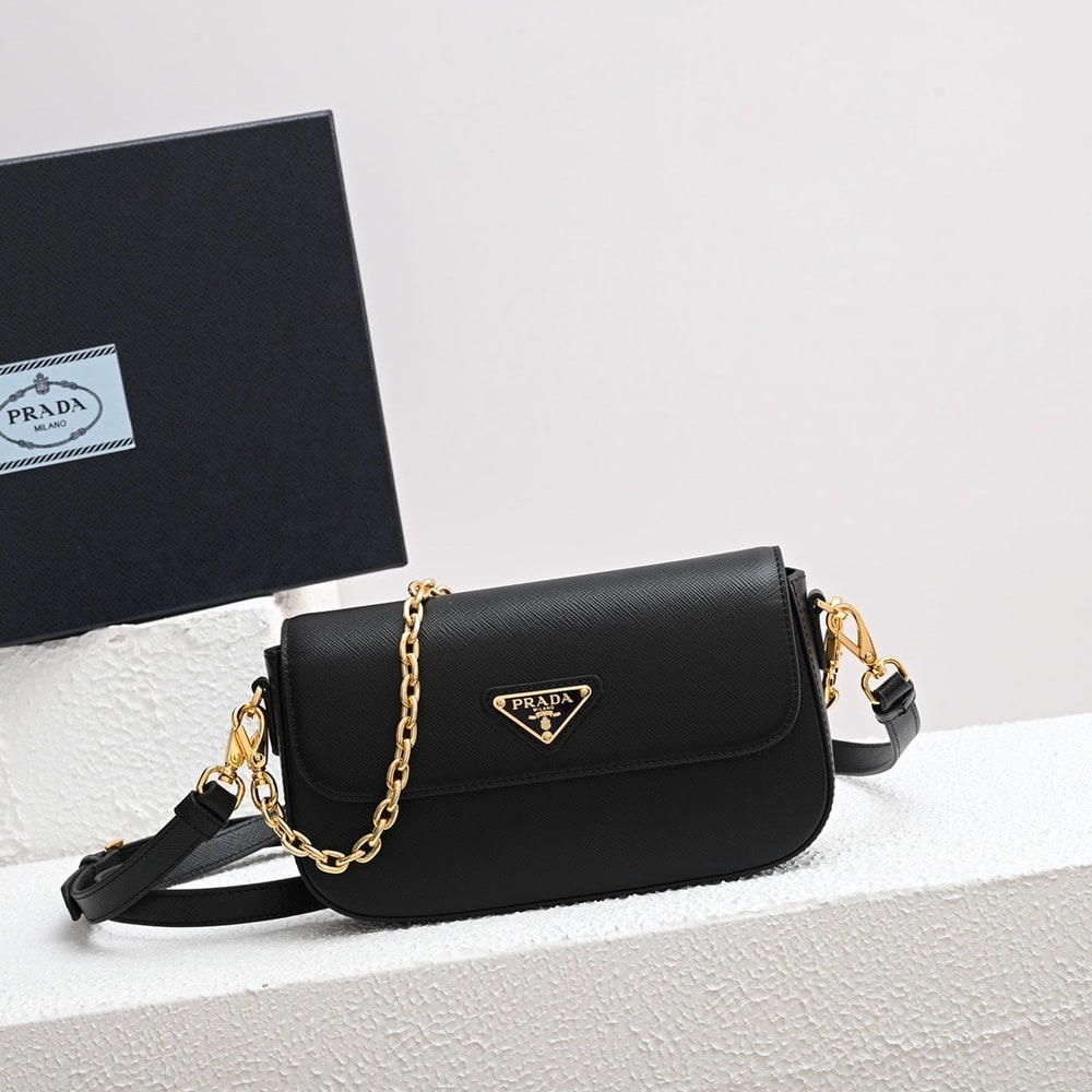 Pra*a Saffiano Leather Mini Bag(HIGH-END GRADE)