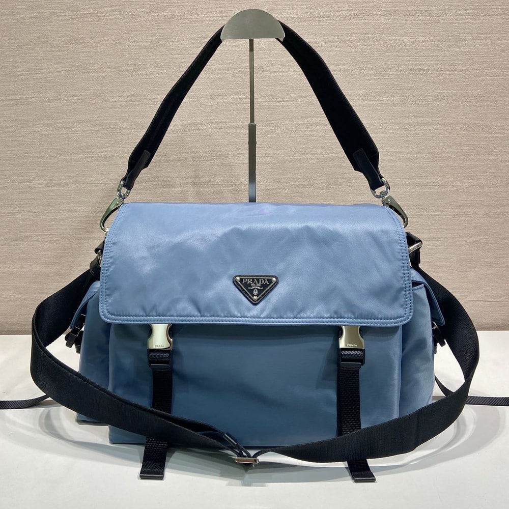 Pra*a Explore Re-Nylon and leather bag(HIGH-END GRADE)