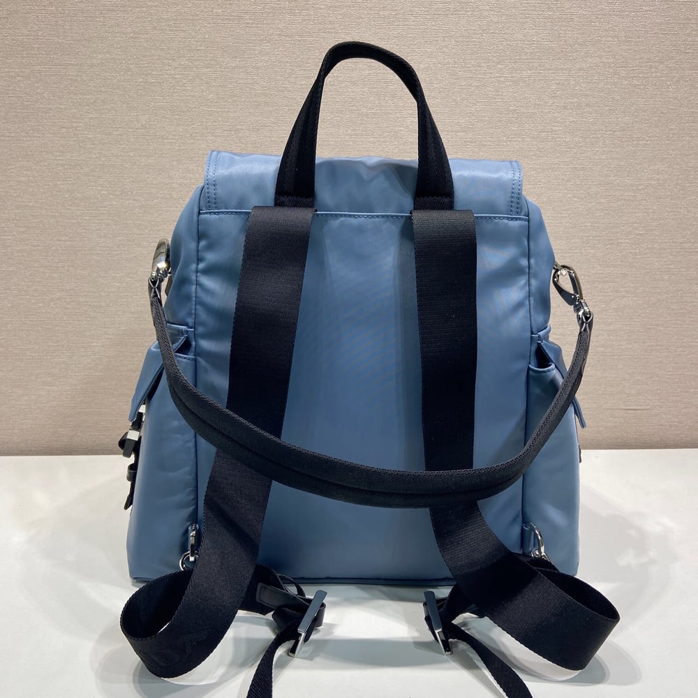 Pra*a Explore Re-Nylon and leather backpack(HIGH-END GRADE)