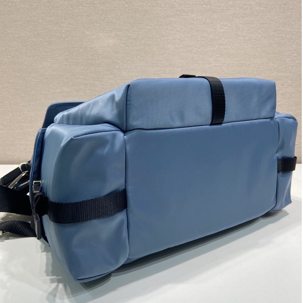 Pra*a Explore Re-Nylon and leather backpack(HIGH-END GRADE)