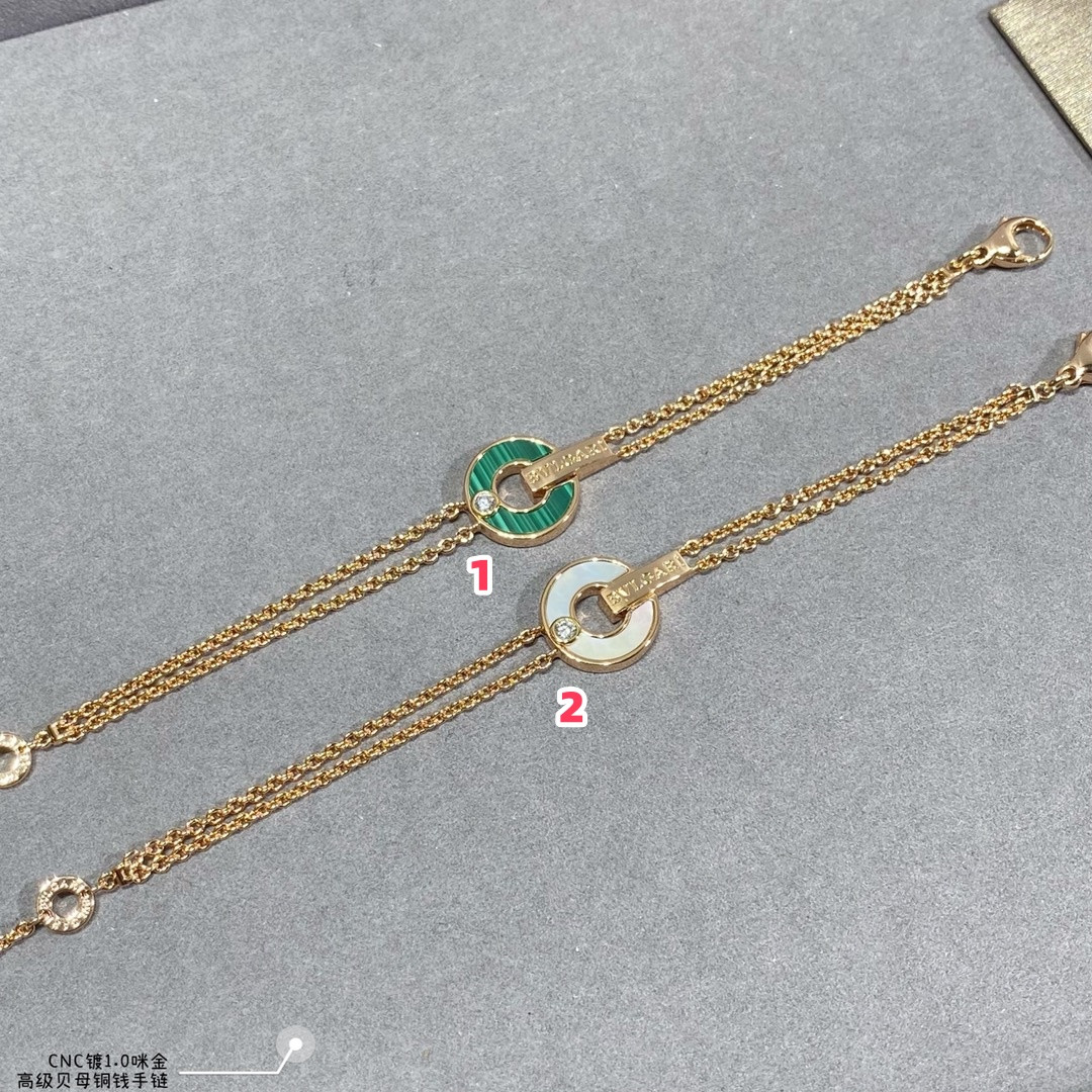 Bv1g*ai Copper Coin Fritillaria Bracelet