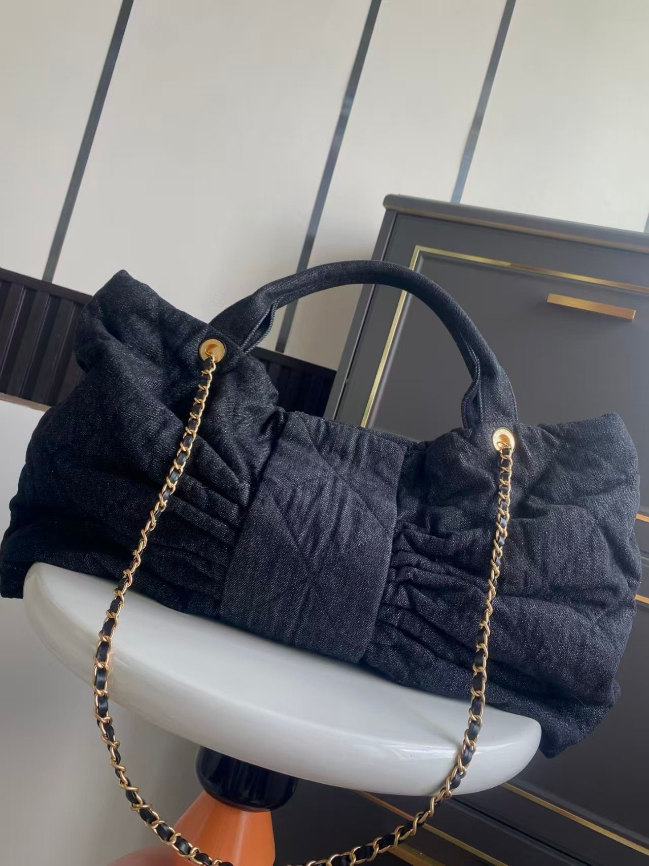 Ch**el Maxi Bow Bag 42x51x5cm