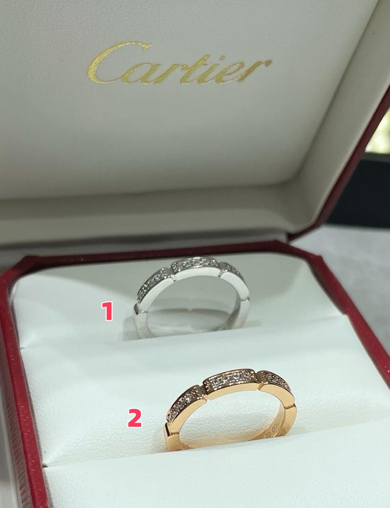 Ca*t1er Cheetah Series Seven-grid Half D1am0nd Ring