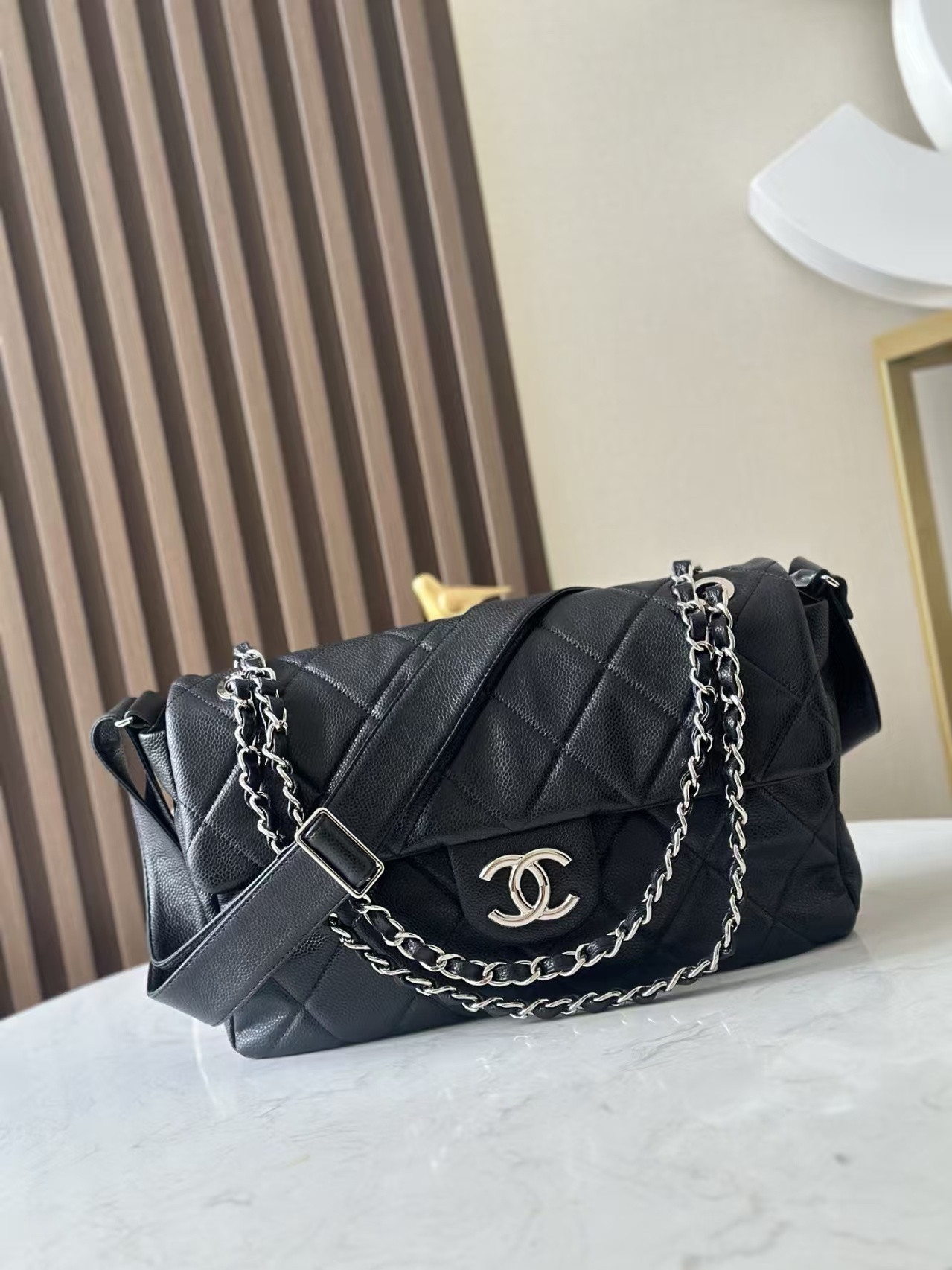 Ch**el Flap Bag AS3372 34x22x10cm