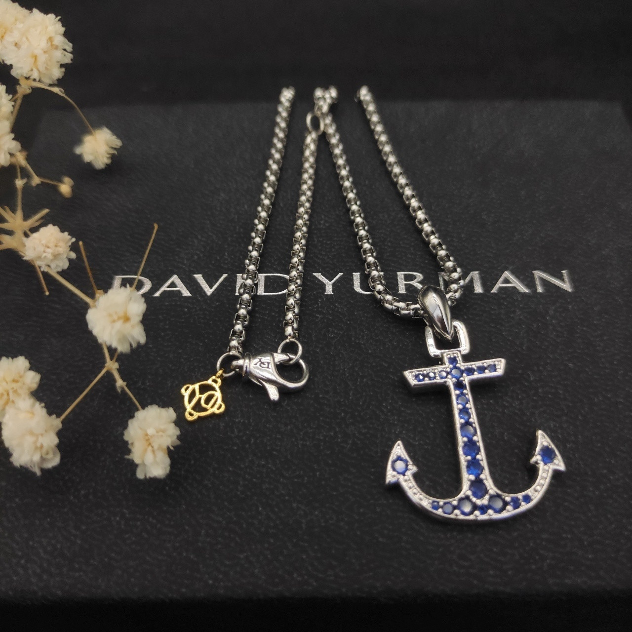 dau1d Yvrm*n sea ​​anchor necklace(chain length 50+5cm delay chain chain thickness 3mm)