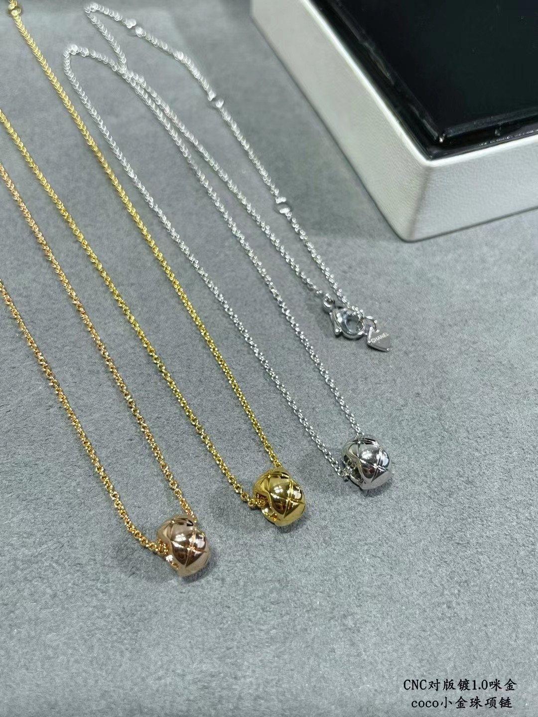 Ch**el Small gold beads Necklace