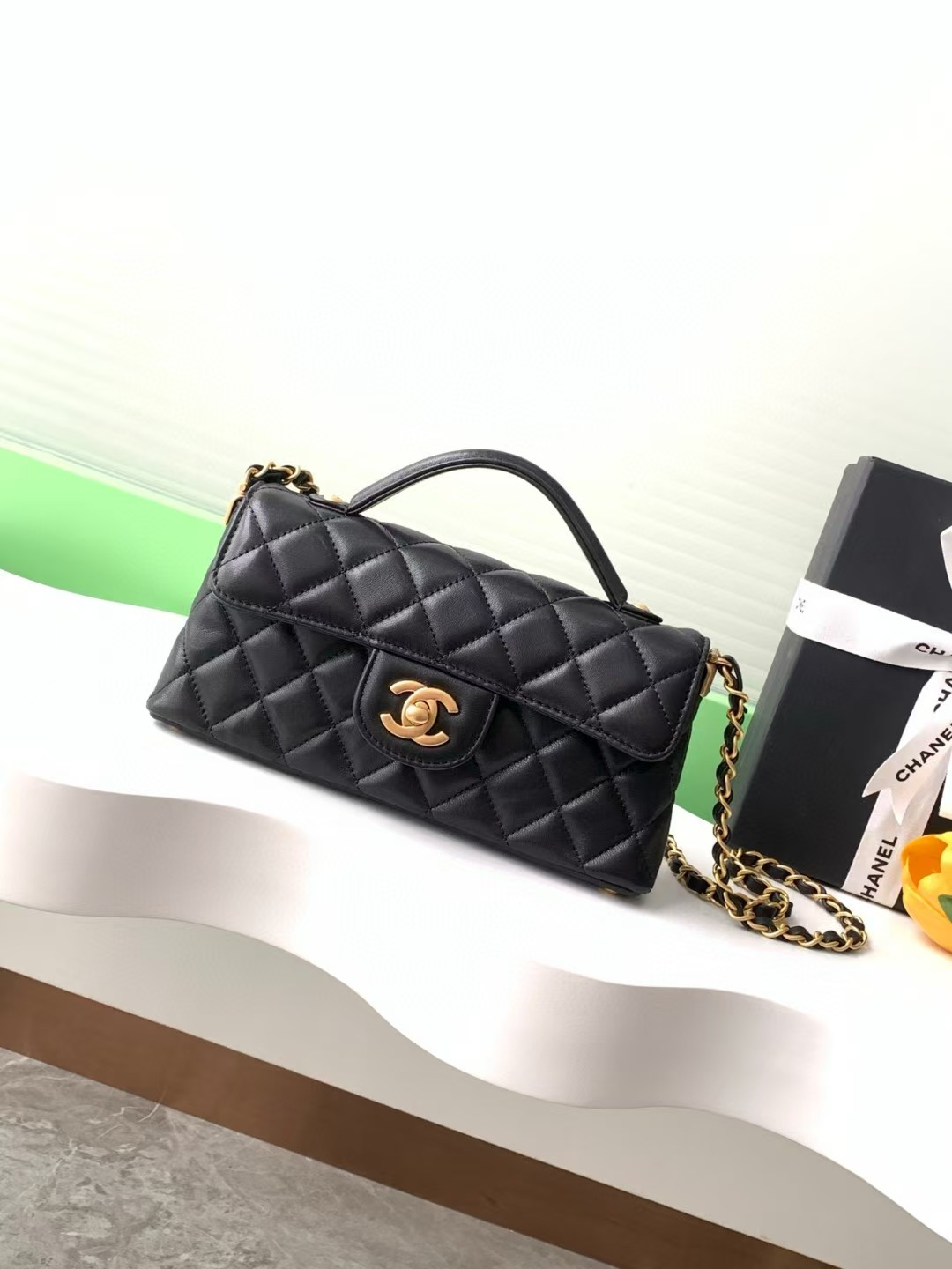 Ch**el Mini Flap Top Handle Bag 12x22x6cm