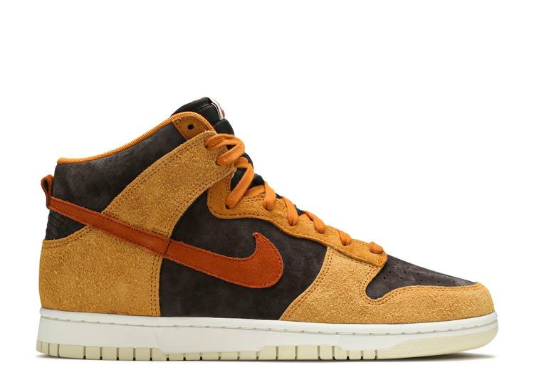 ua nike dunk high preM1vm 'dark curry'