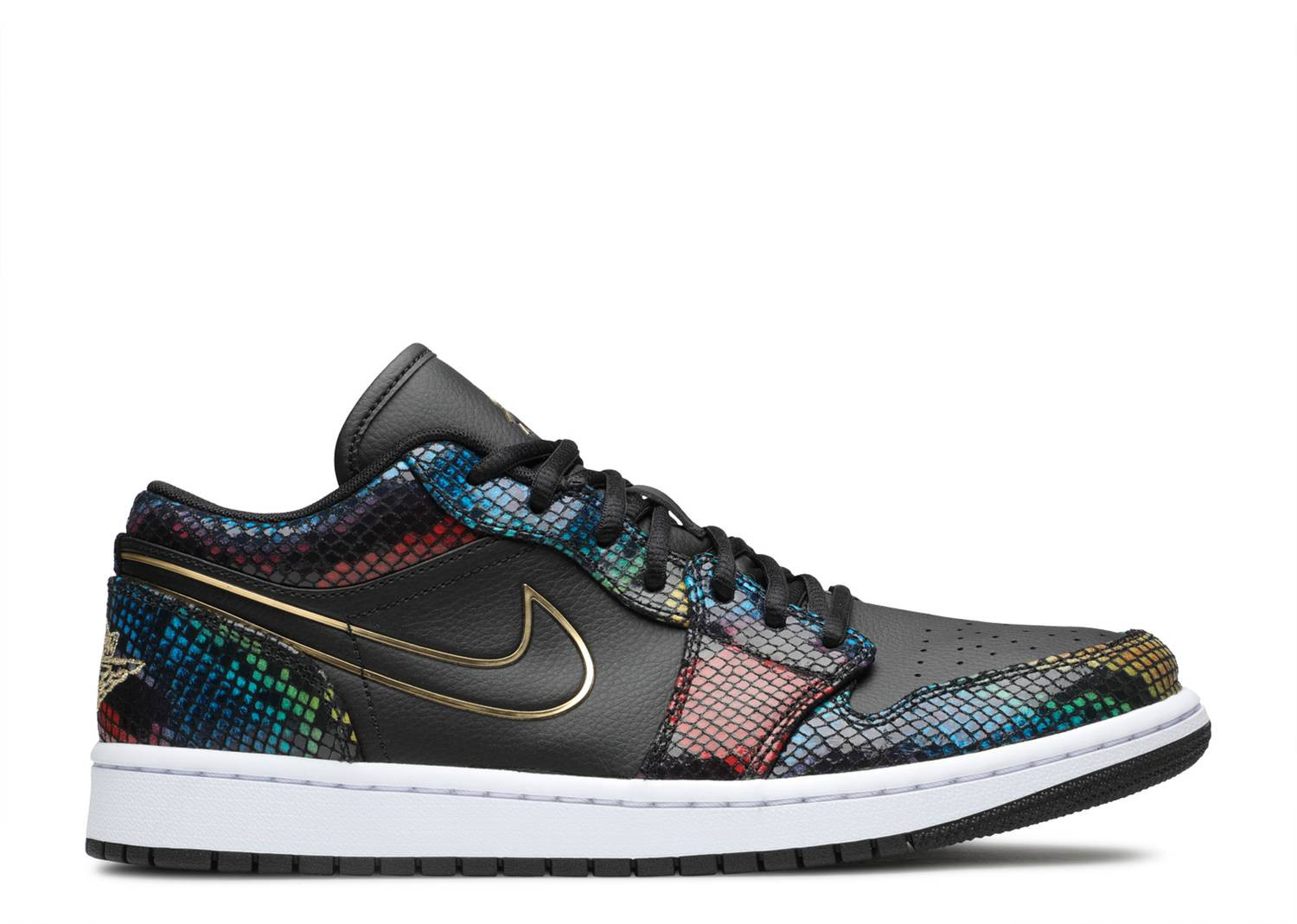 UA AIR JORDAN 1 LOW MULTICOLOR SNAKESKIN