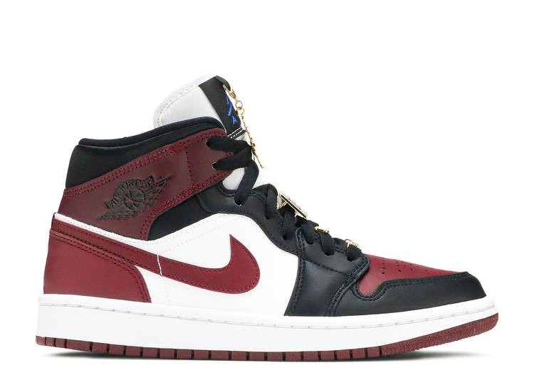 UA WMNS AIR JORDAN 1 MID SE 'GOLD PENDANTS'