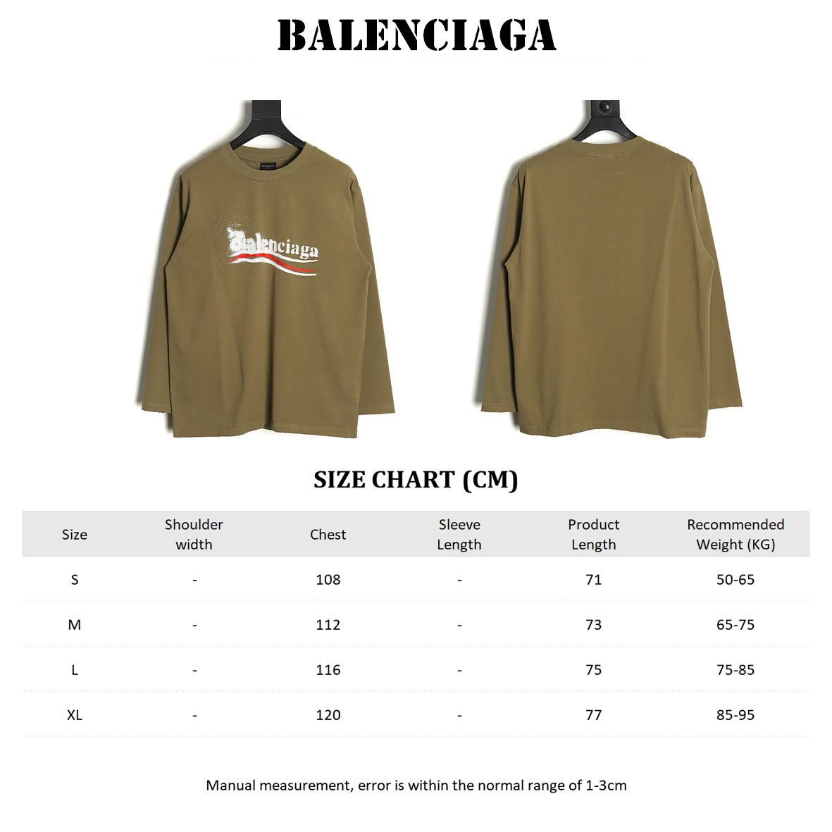 Ba1en*iaga 24Fw Long-sleeved T-shirt