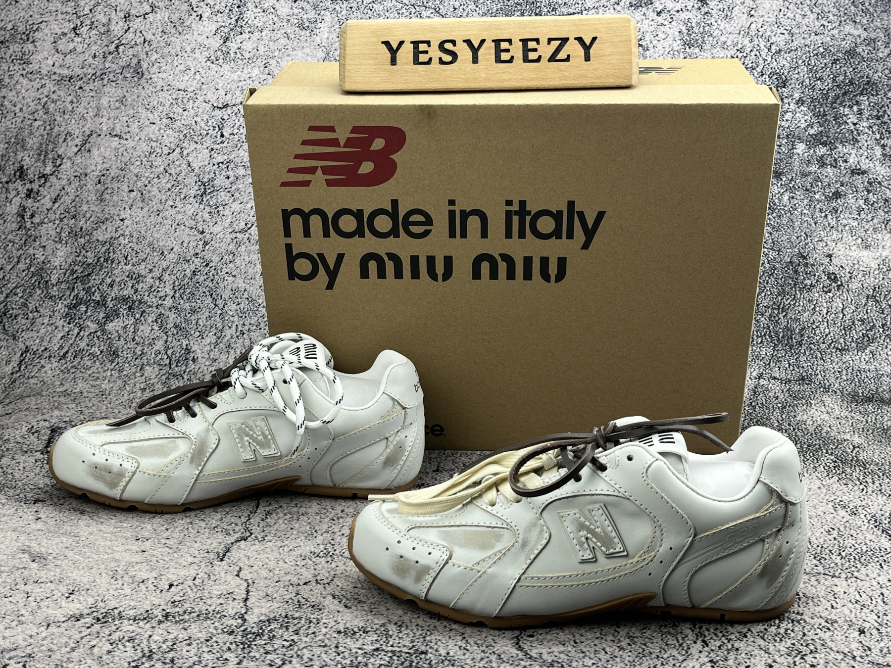ua m1v m1v x new Ba1an*e 530 sl leather sneakers