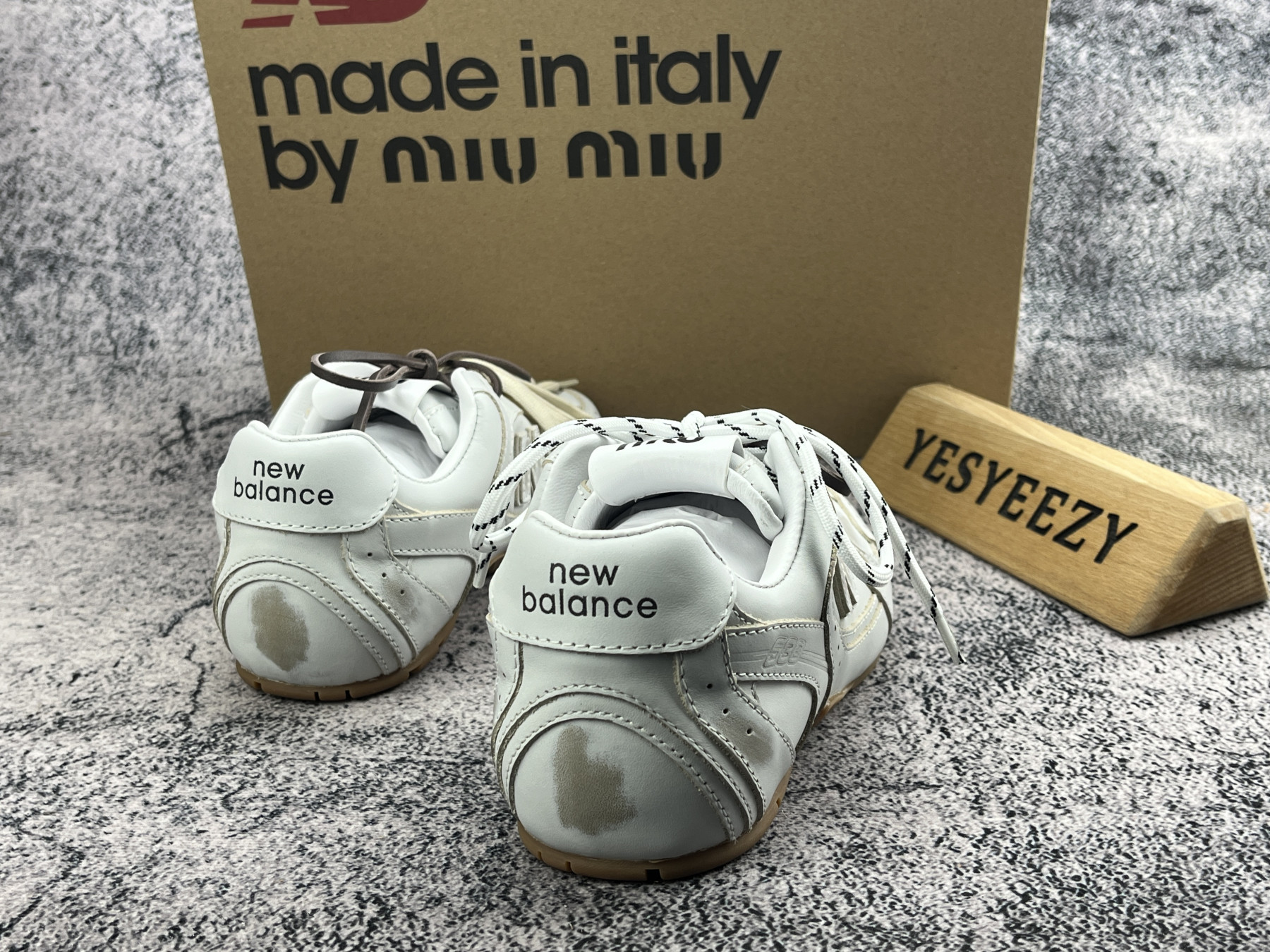ua m1v m1v x new Ba1an*e 530 sl leather sneakers