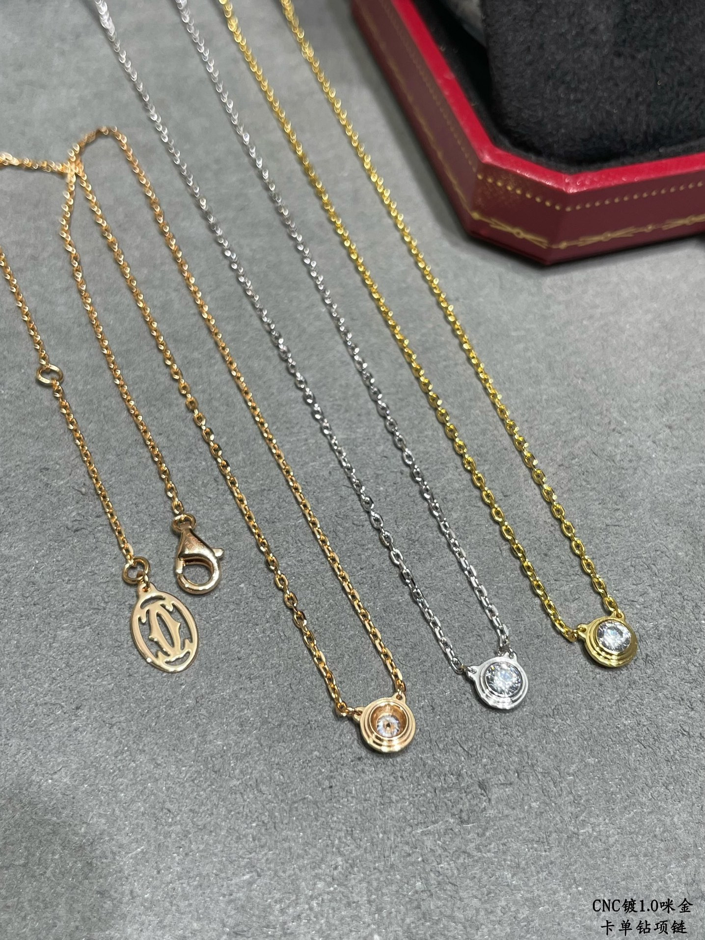 Ca*t1er Single D1am0nd Necklace