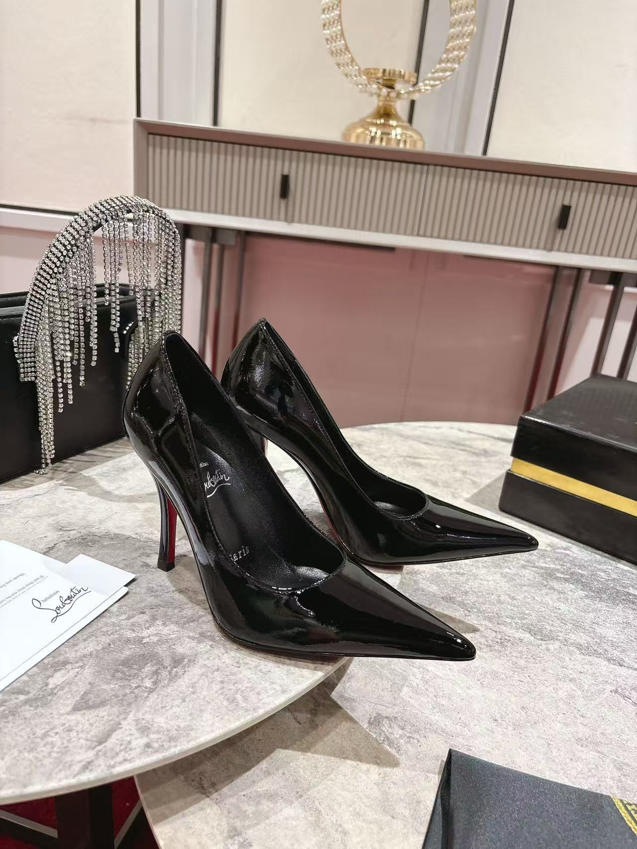 ua chr1st1an louboutin cl red-botT0m shoes 10cm heel (cusT0mized, no exchange no return, about 10 days)