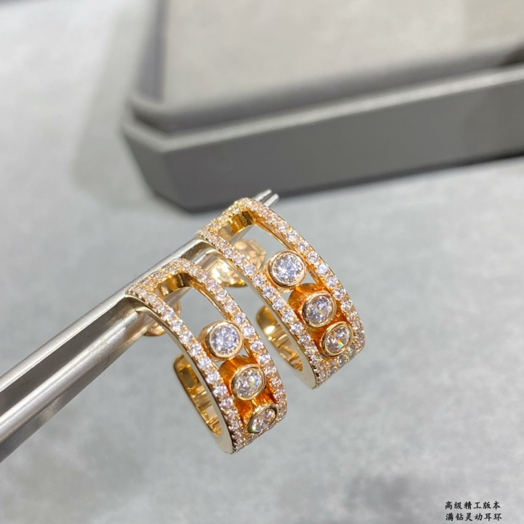 Mes1kaa full d1am0nd moving earrings