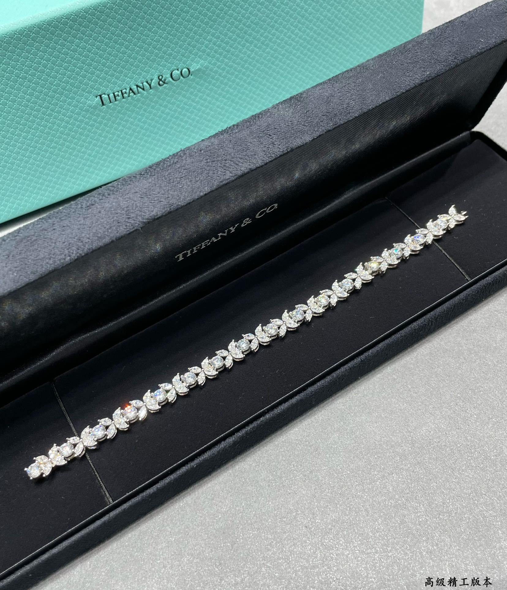 t*f*ny & co. soleste marquise D1am0nd full bracelet ag925
