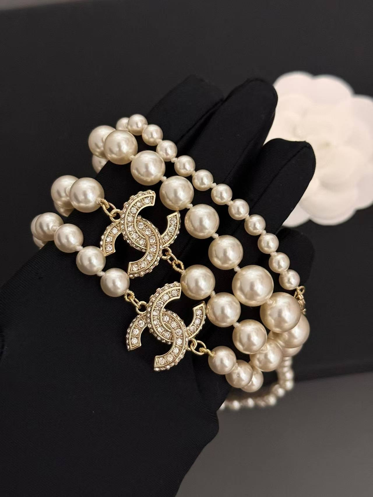 Ch**el Long Pearl Necklace