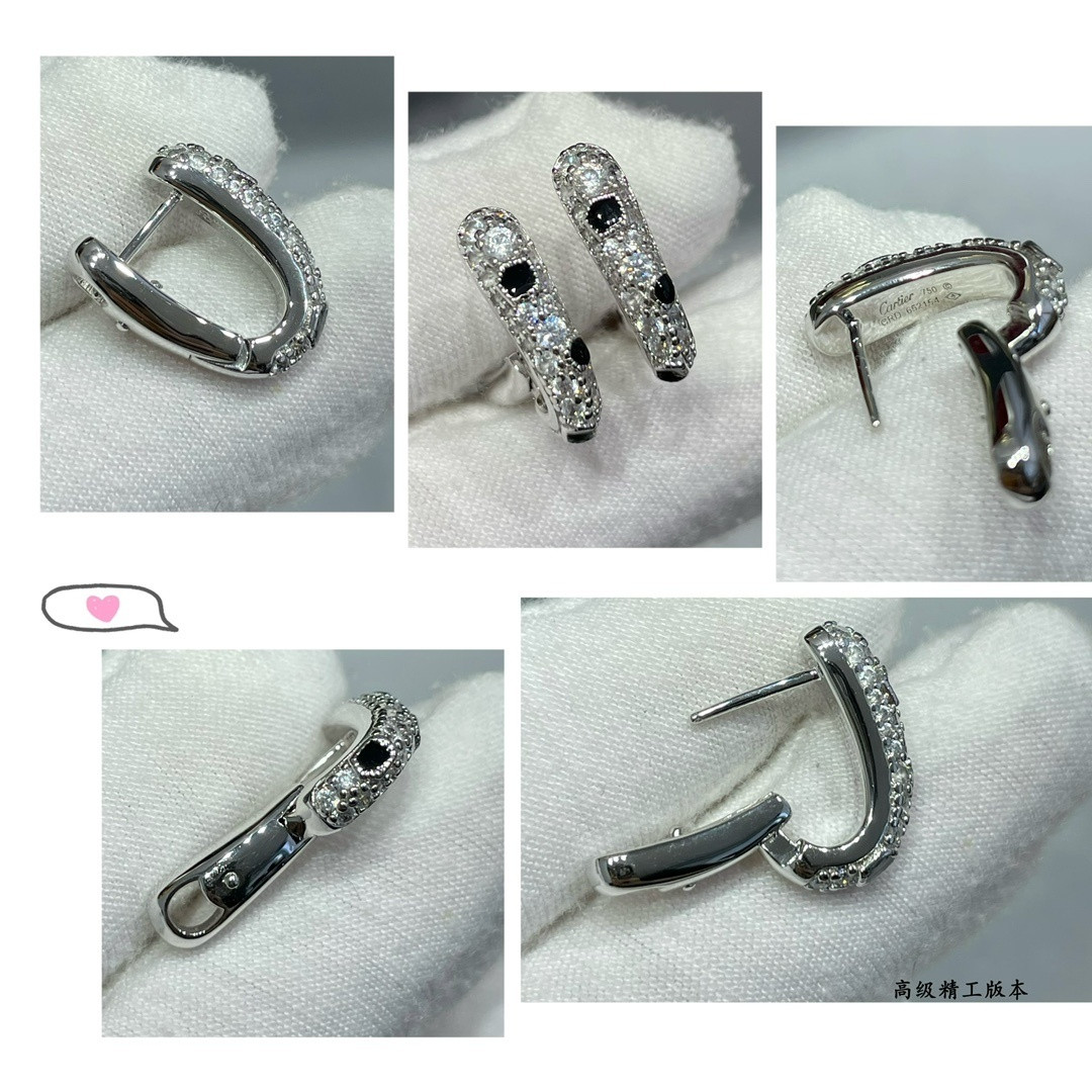 Ca*t1er U-shaped Spot Earrings