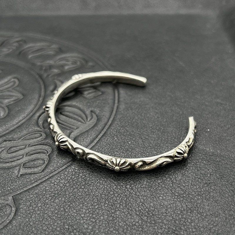 Ch*0me He**ts Cross and Vine Open Bangle Bracelet