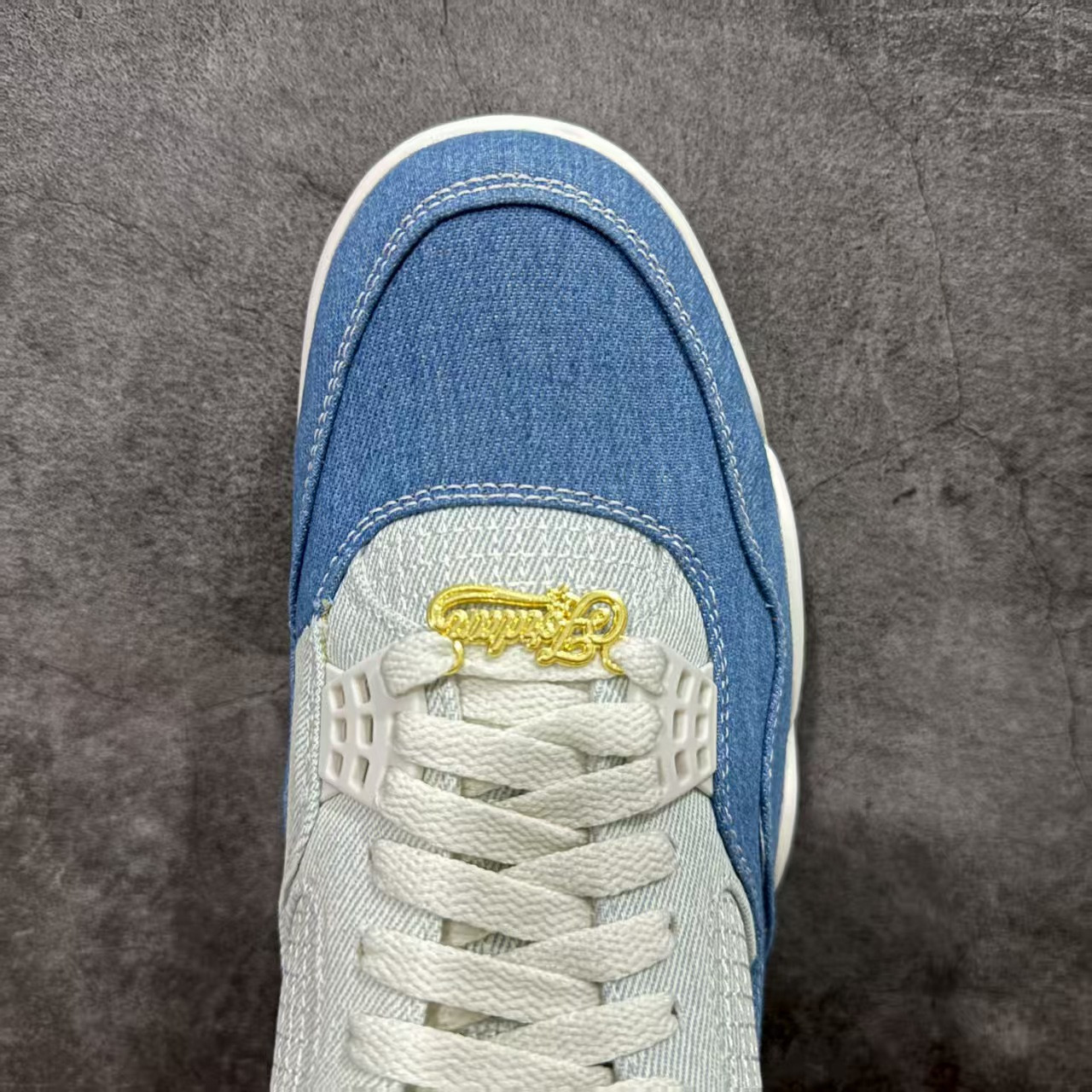 ua jordan 4 retro tex De*1m worn blue